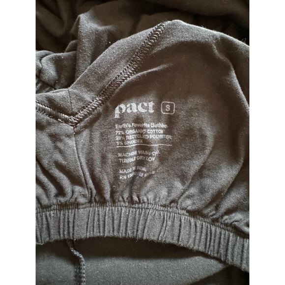 Pact Organic Jumpsuit Black Cotton V Neck Sleeveless Minimalist Basic Casual - Picture 2 of 7